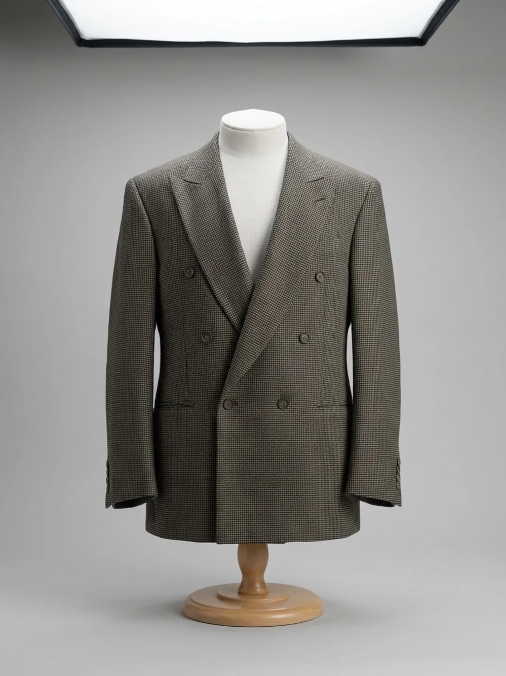 Gianfranco Ruffini 100% Wool Blazer Men's Green/Black Tweed 43R